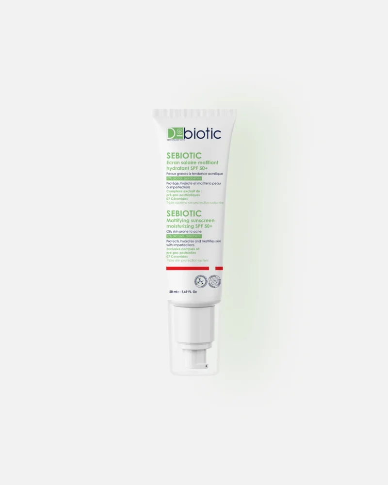 D-biotic Sebiotic Ecran solaire matifiant hydratant SPF 50+